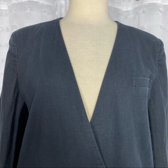 Vintage 80s black lightweight double breasted jacket - Picture 5 of 9